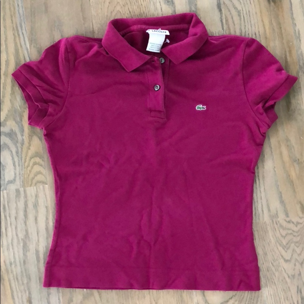 Lacoste womens short sleeve polo